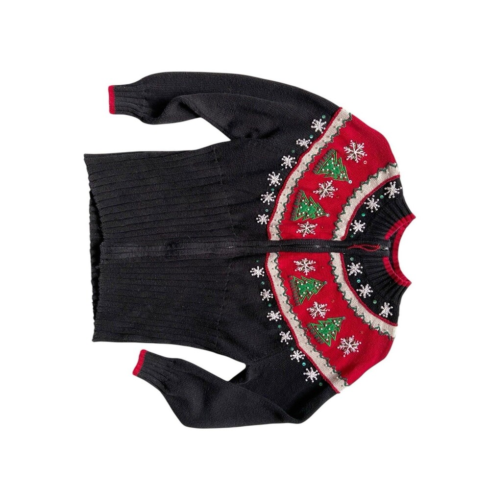 ASO Judy Greer Halloween Kills Christmas Sweater Size L Tiara International Ugly - Picture 6 of 14